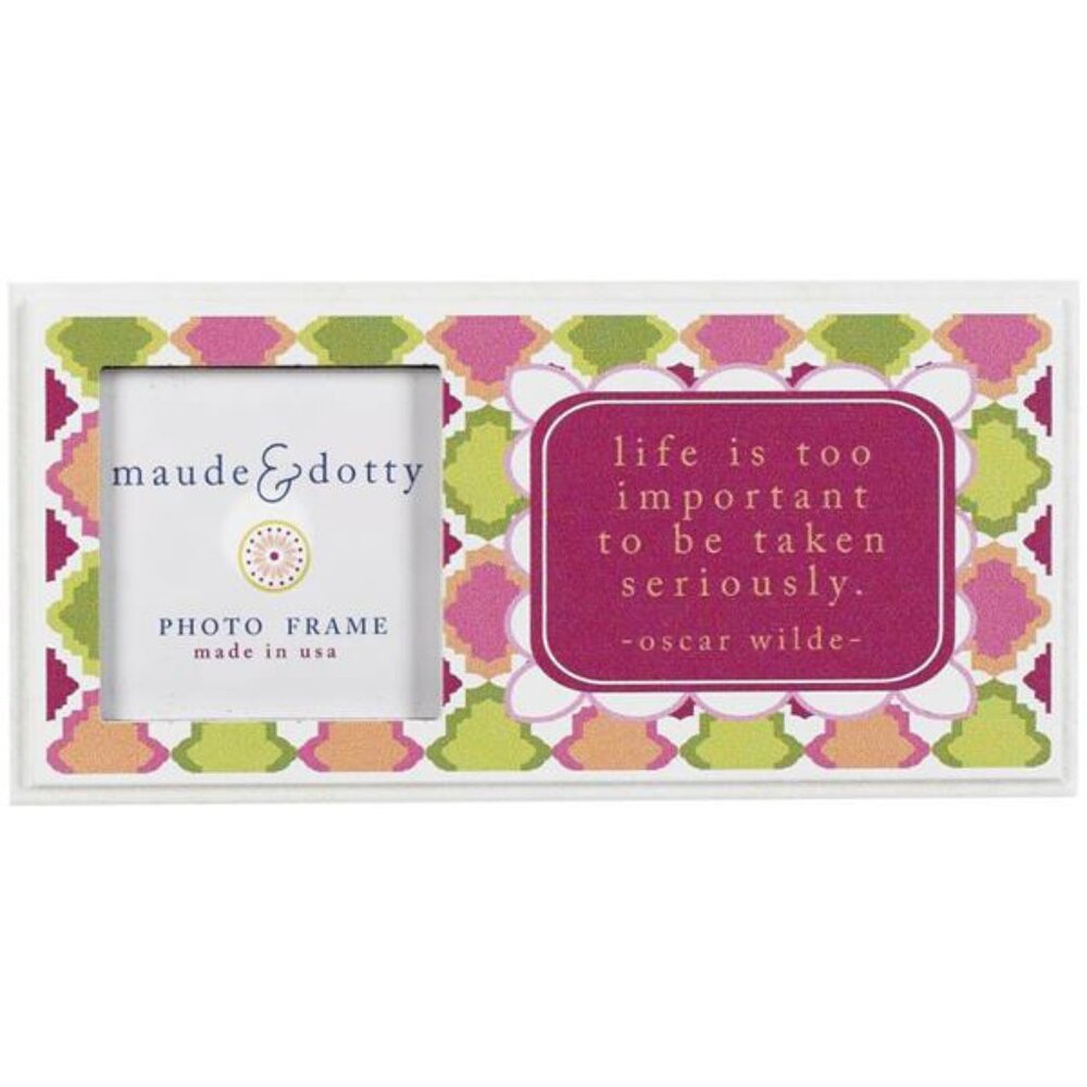 Danielson Designs Maude & Dotty Photo Frame with Oscar Wilde Quote, New